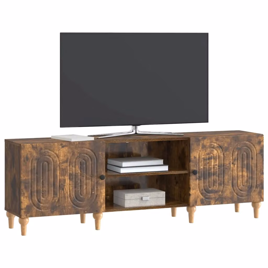 Mobile TV-Credenza Moderno Design In in Rovere Fumo Marrone L: 150 cm, P: 31 cm, H: 50 cm – 2