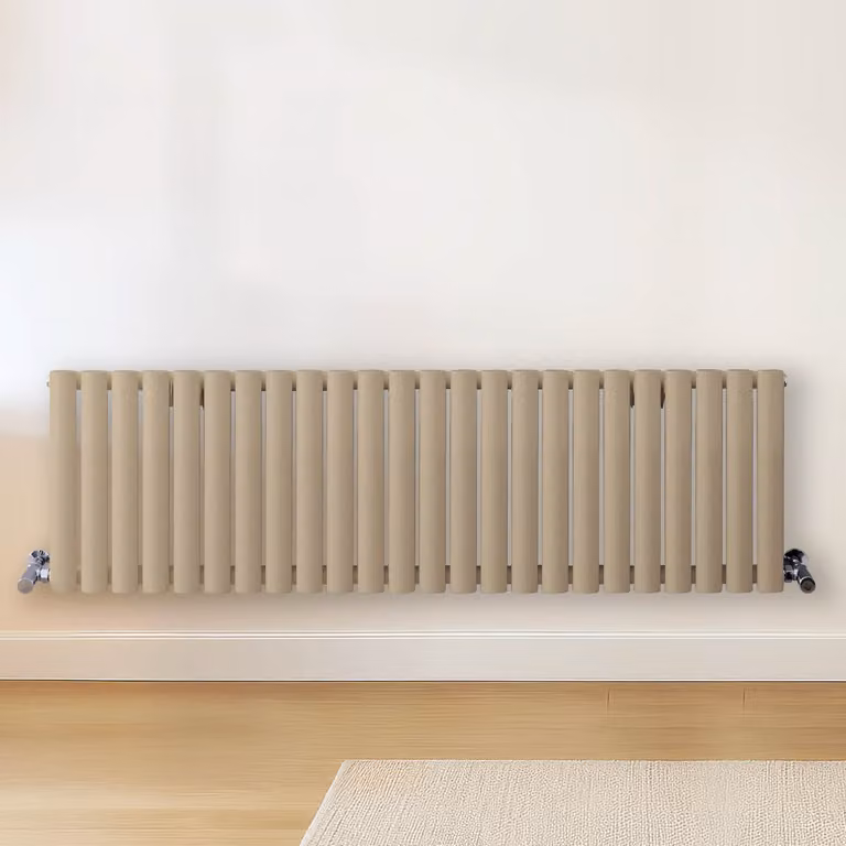 Radiatore di Design Orizzontale Marrone (Elk Marrone) - 400mm x 1416mm - Pannello Doppio  - Revive