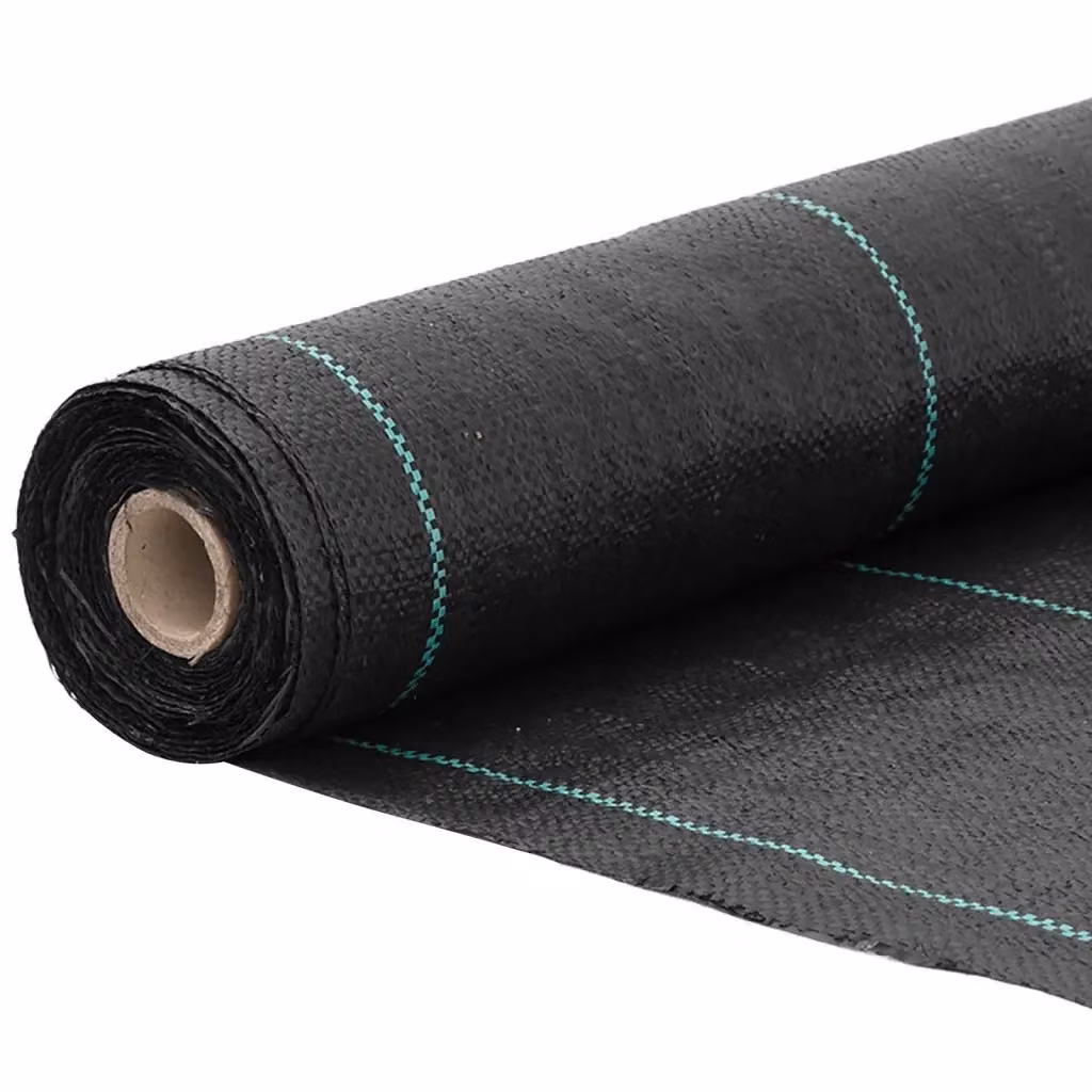 Membrana antierbacce nera vidaXL in plastica per giardino ornamentale L: 200 cm, P: 150 cm – 2