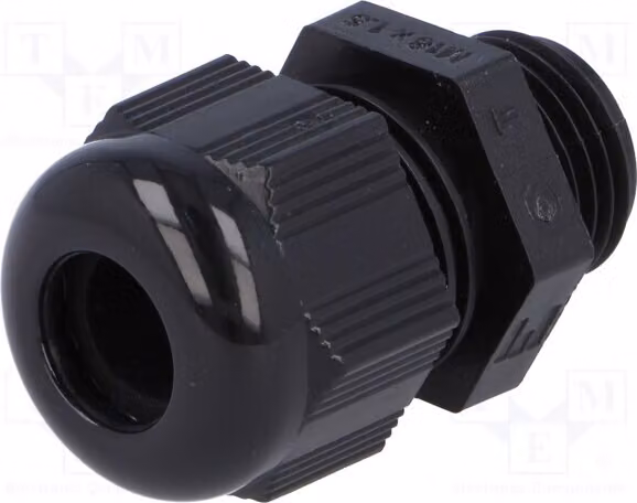 1 x Raccordo per cavo, nero, HT, M16, RAL9005, codice prodotto 92669, filettatura M16, grado di protezione IP68, materiale: [specificare il materiale]