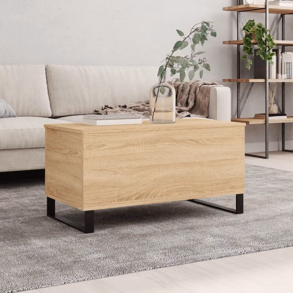 Maison Exclusive - Tavolino Sonoma in rovere 90x44,5x45 cm Materiale ligneo