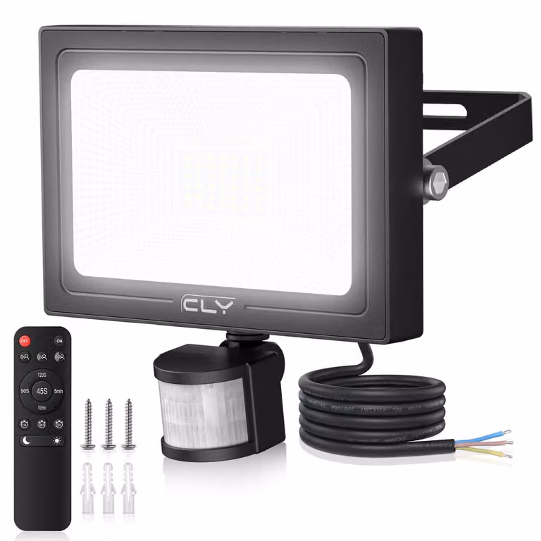 Fari a LED da 35W, 6500K, 3290 lumen, grado di protezione IP66, con sensore di movimento