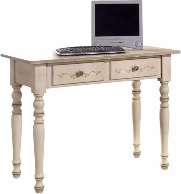 Scrivania classica in legno stile shabby chic color avorio e verde Mobili 2G L: 105 cm, P: 55 cm, H: 80 cm – 3