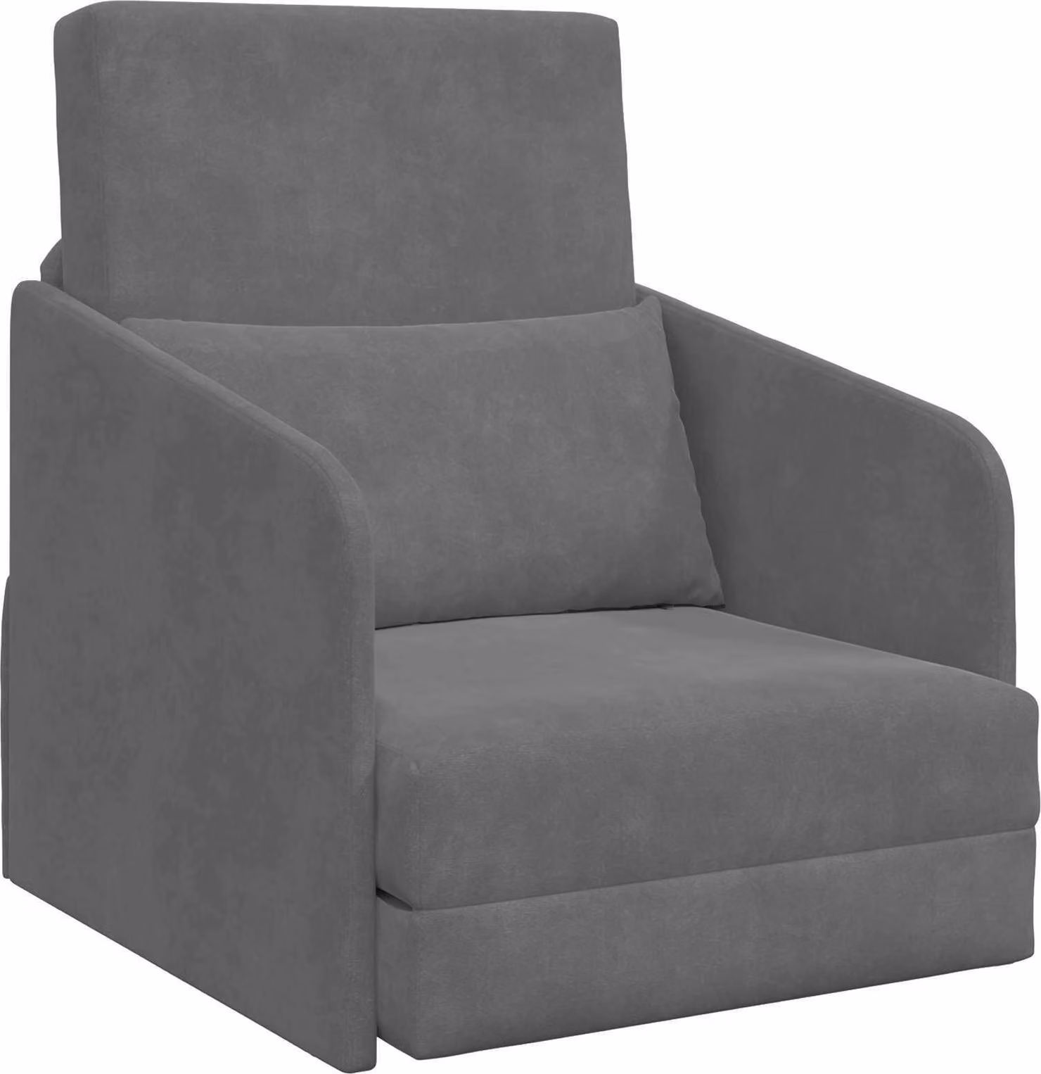 Divano letto Grigio scuro 65 x 80 x 83 cm Velluto