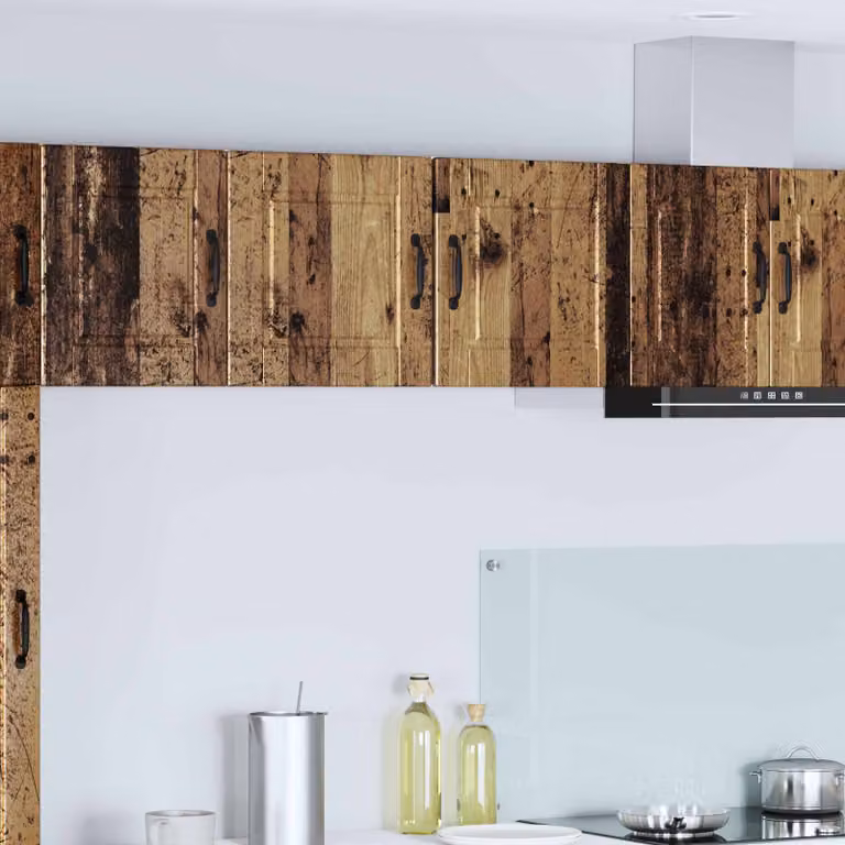 Set di 2 armadietti a muro vidaXL PORTO in legno marrone per cucina con ante a battente e ripiani interni L/P/H: 40 x 31 x 40 cm