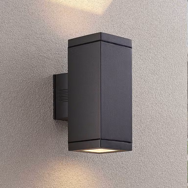 Applique da esterni Stani Lucande, dimmerabile, Alluminio / Grigio / Zincato, Alluminio, Moderno, Applique da esterni