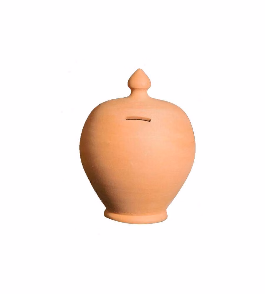 Coli Salvadanaio in Terracotta - Grezzo - 24x40 cm