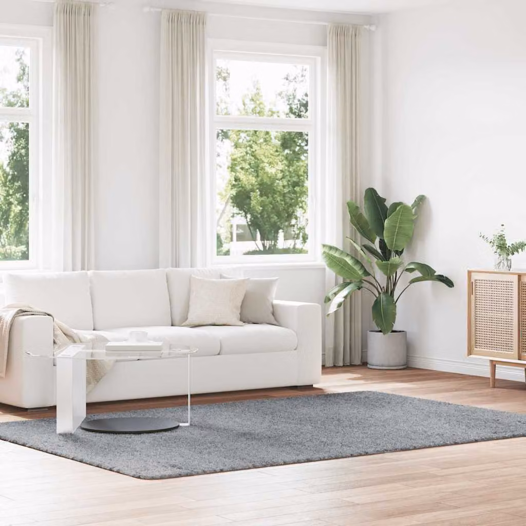vidaXL Tappeto Shaggy a Pelo Lungo NAVARRA Grigio Chiaro 200x290 cm