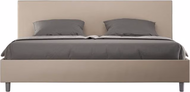 Letto Matrimoniale con Contenitore e Base a Sollevamento Giordanoshop Beige L/P/H: 160 x 200 x 106 cm