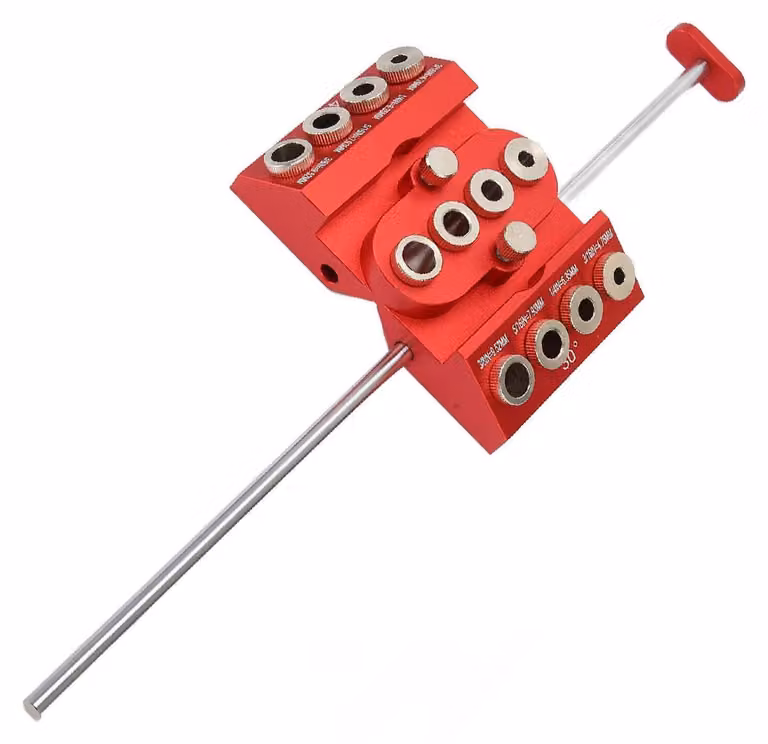 Guida per trapano con angoli di 30°/45°/90° - Supporto angolare per foratura - Lavorazione del legno - Angolazione multipla - Lega di alluminio - Resistente agli urti - Accessorio per trapano
