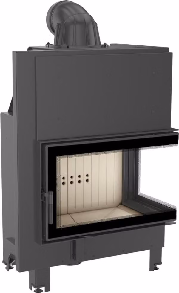 Inserto camino in acciaio KRATKI MBO destro 15 kW Ø 200 vetro curvo