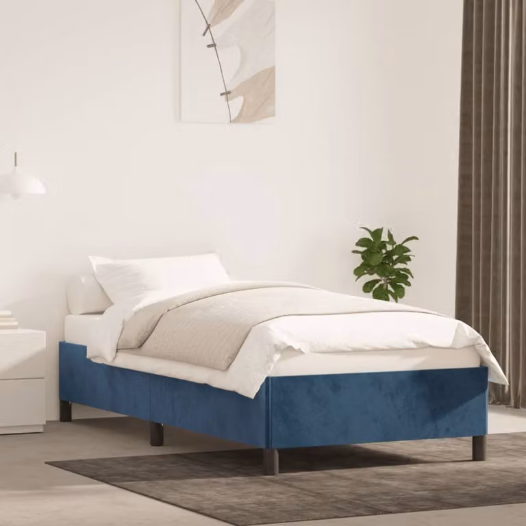 The Living Store rete blu scuro 90x190 cm in velluto