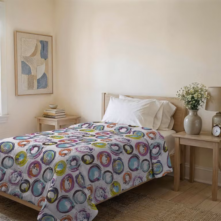 Copertura estiva in microfibra, stampata, 160x240 cm