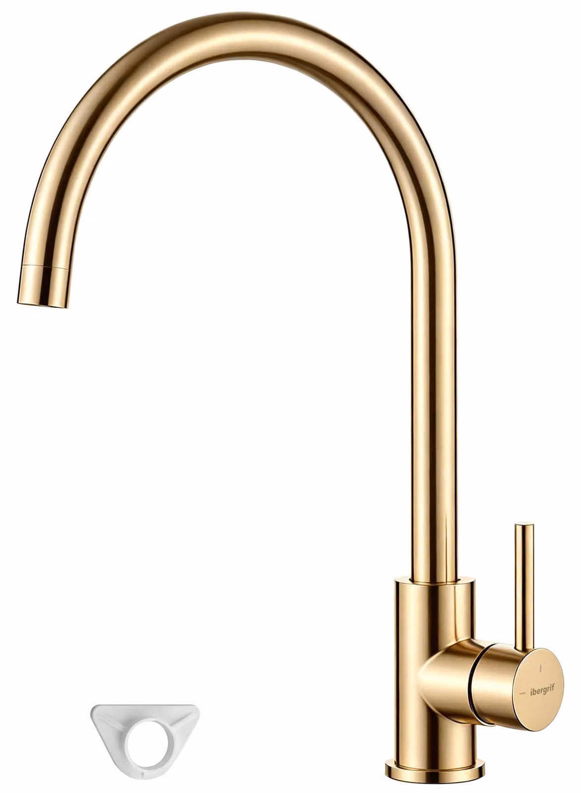 Miscelatore monocomando per cucina, girevole a 360°, color oro, confezione singola