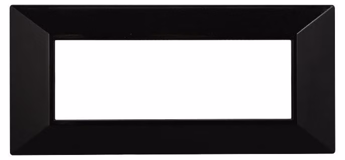 ETTROIT AN90602 Placca Piramide 6P Serie Moon 6 Colore Nero Compatibile Con Bticino Axolute