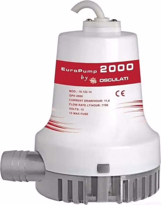 Pompa di sentina sommergibile Europump II 2000 24 V , 1 pezzo