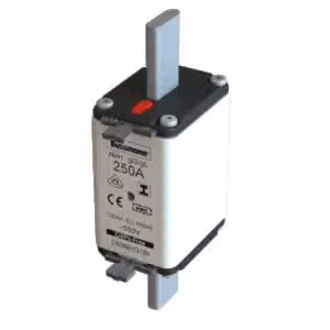Inserto fusibile Eaton, bassa tensione, 250 A, CA 500 V, 120 kA, NH1, gL/gG, IEC, doppio indicatore di stato, linguetta isolata 250NHG1BI