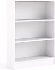 Libreria BASIC Tvilum Bianca con pannello posteriore L: 80 cm, H: 105 cm
