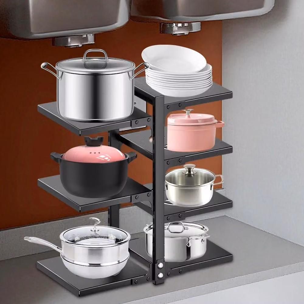 Elzusha - Portaoggetti da cucina con vaschetta di raccolta, ideale per un'organizzazione pratica