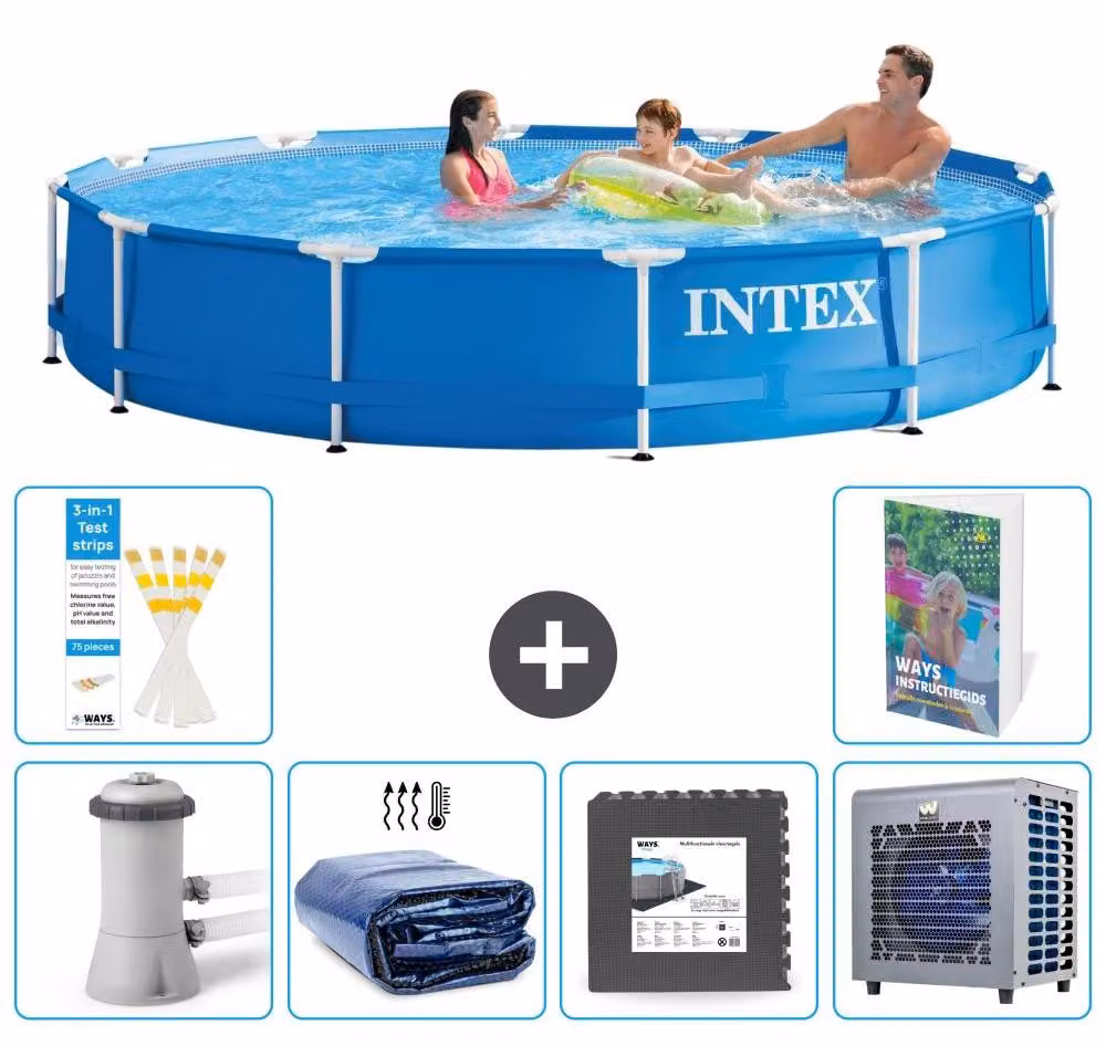 Piscina autoportante rettangolare - 366x76 cm - 5 pezzi - Modello S190