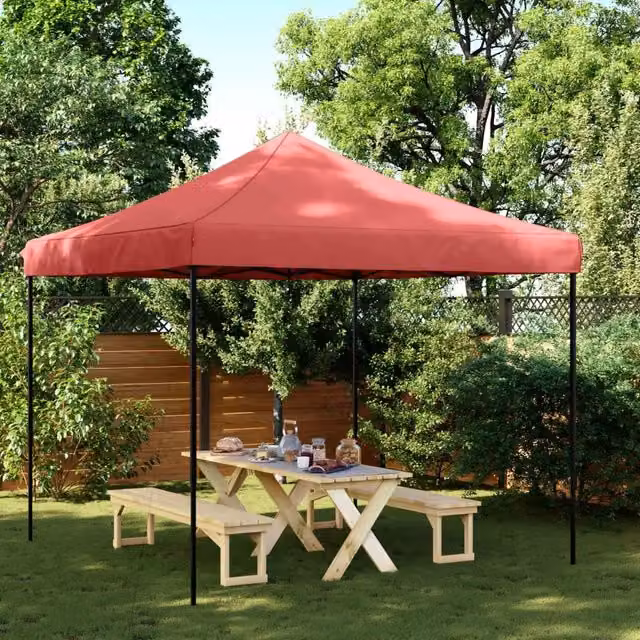 Tenda Party-Tenda da festa Borgogna 292 x 292 x 315 cm Tessuto Oxford 549765