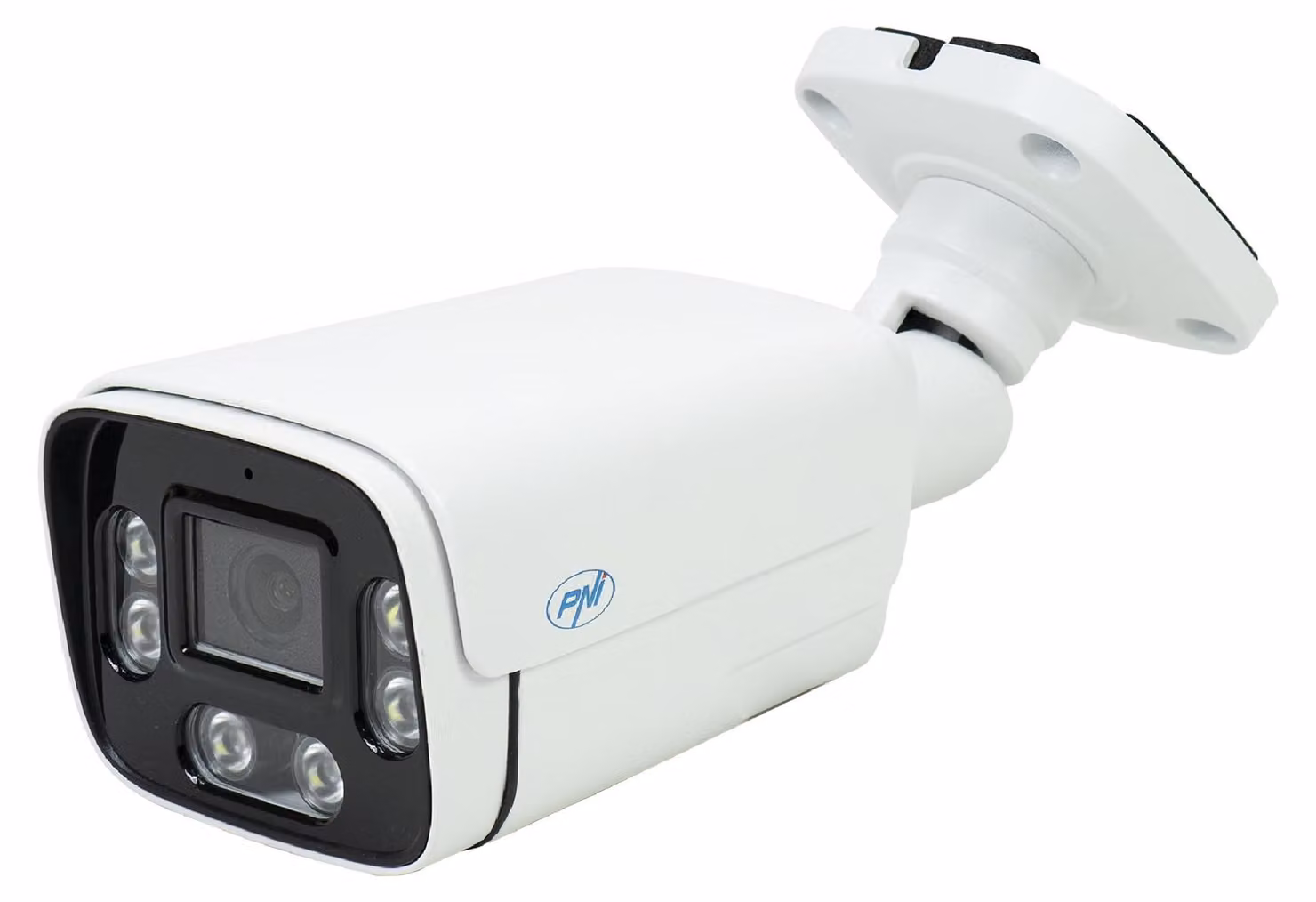 Telecamera di videosorveglianza PNI IP780, 8 MP, 4K, IP, 6 LED IR, IP66, bianca