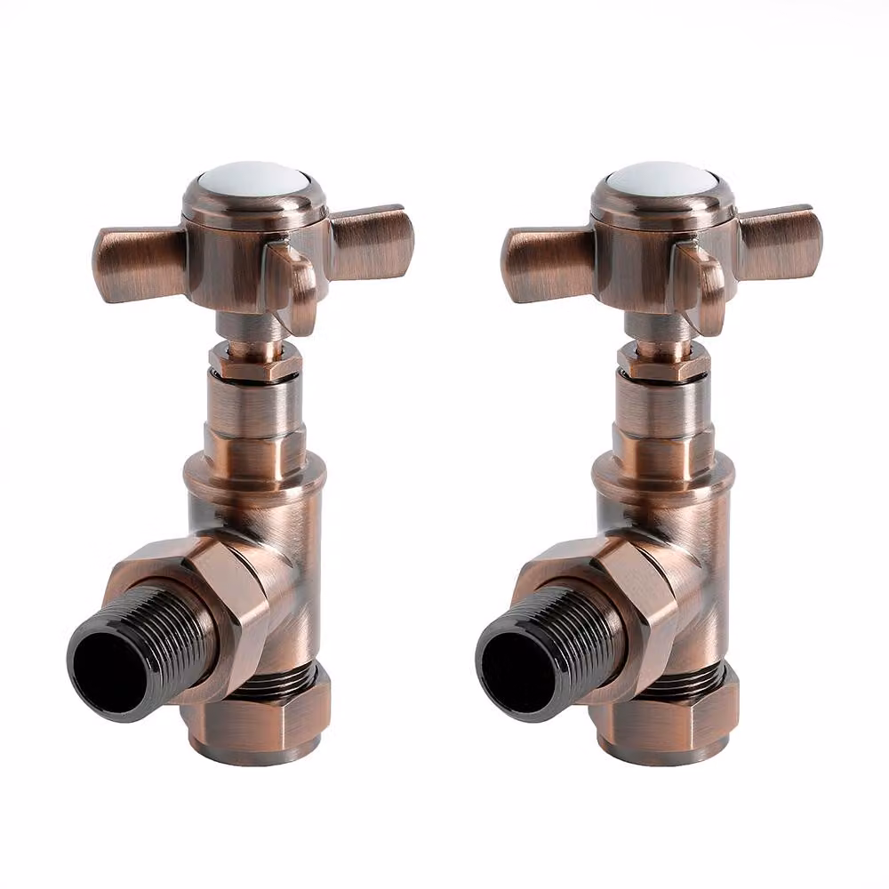 Valvole a Squadra Bronzo Lucidato ad Olio da Ø15mm