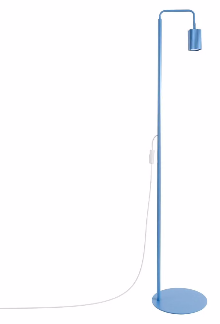 Lampada da terra RAYO 1 azzurra 1xGU10 10W alluminio 160x30x30cm Sollux Lighting