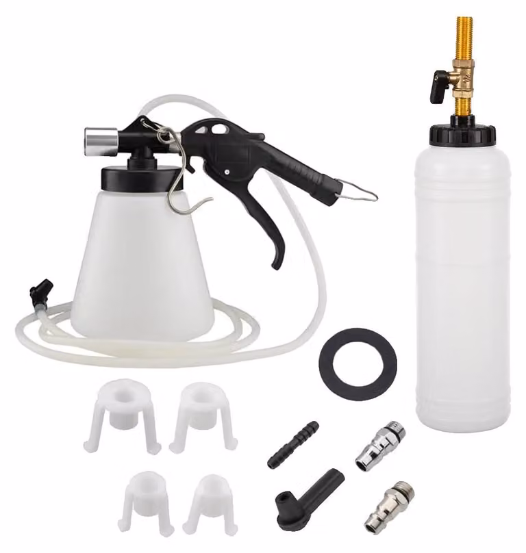 Kit per il cambio del liquido dei freni, sistema a doppia bottiglia, adattatori universali, WEISS