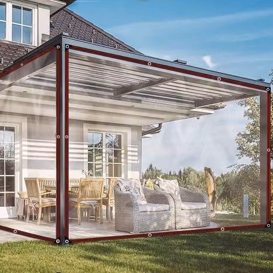 Ibenzoa® Transparente, telo impermeabile con occhielli in metallo distanziati di 1 metro – protezione per giardino e campeggio, piante, mobili, animali domestici, facile da piegare