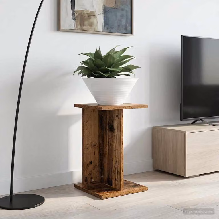Set di 2 supporti per piante vidaXL in legno marrone, L 25 cm x P 25,5 cm x H 40,5 cm
