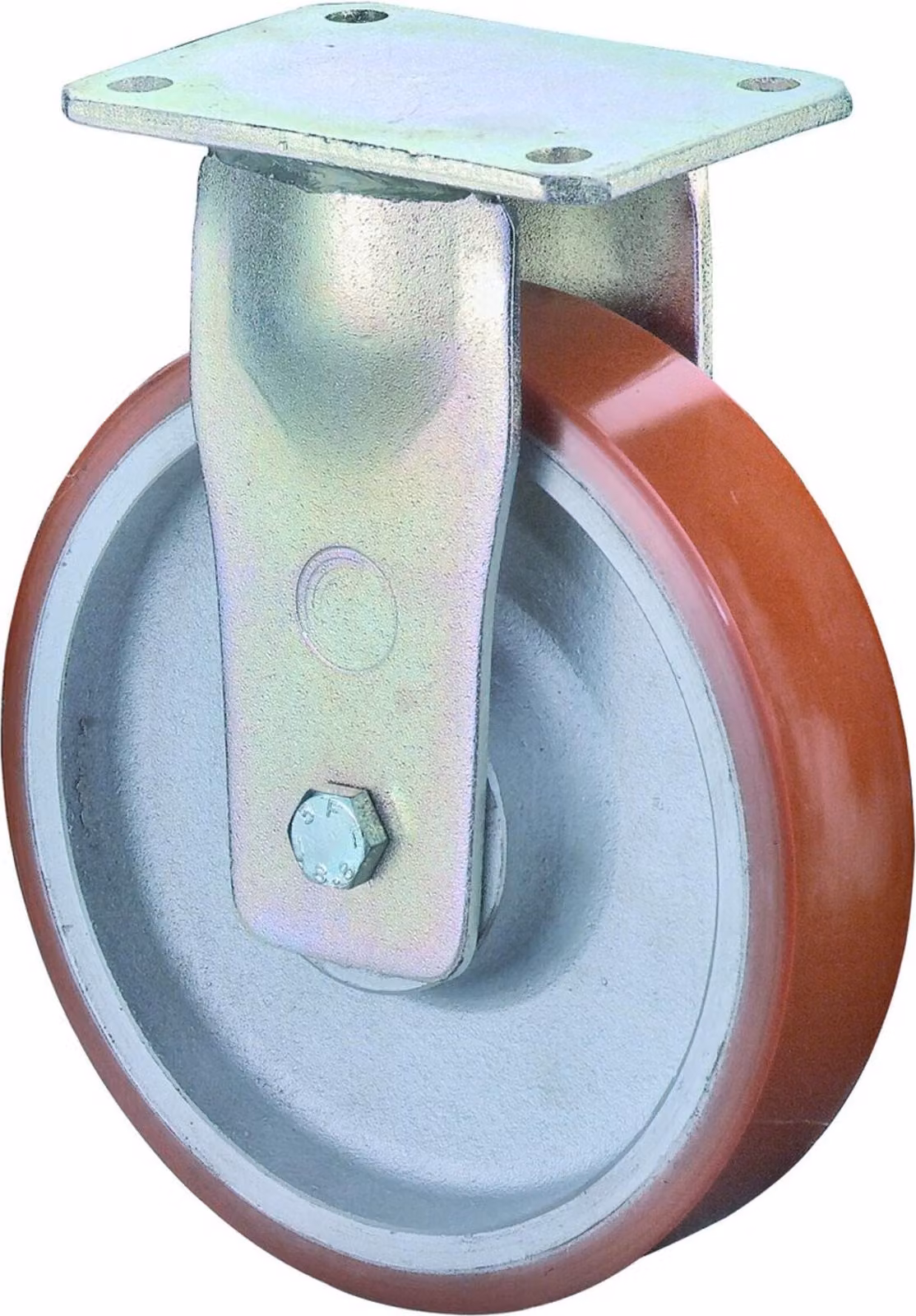 BS ruote Ruota fissa RR110.C10.085 Diametro 85mm Portata 800kg Piastra 190x175mm Ruota Alluminio / fusione PUR 95 - RR110.C10.085
