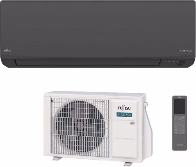Condizionatore Fujitsu KJ Black 9000 Btu ASEH09KJCALB R-32 con Wi-Fi Integrato e Controllo via App Classe Energetica A+++ – 1