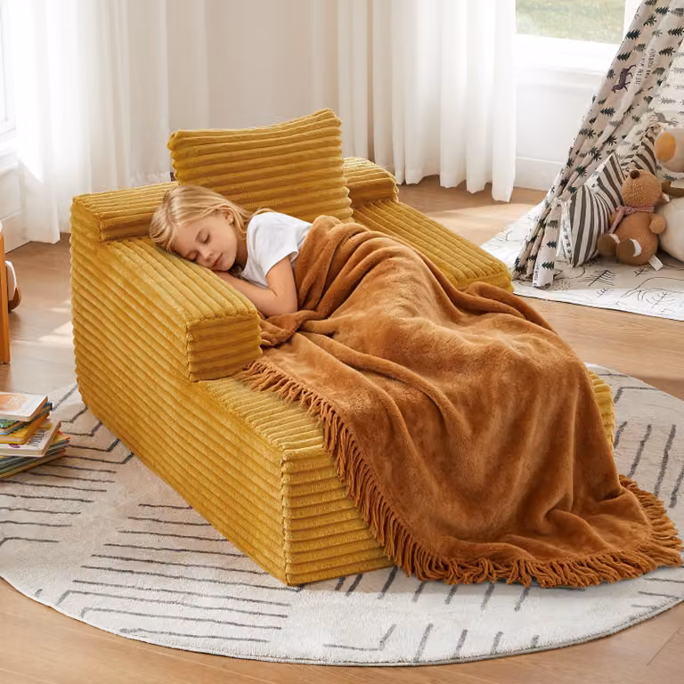 Divano letto in corda, chaise longue e poltrona relax, imbottitura in schiuma ad alta densità con molle insacchettate, senza necessità di montaggio, disponibile in colori neutri