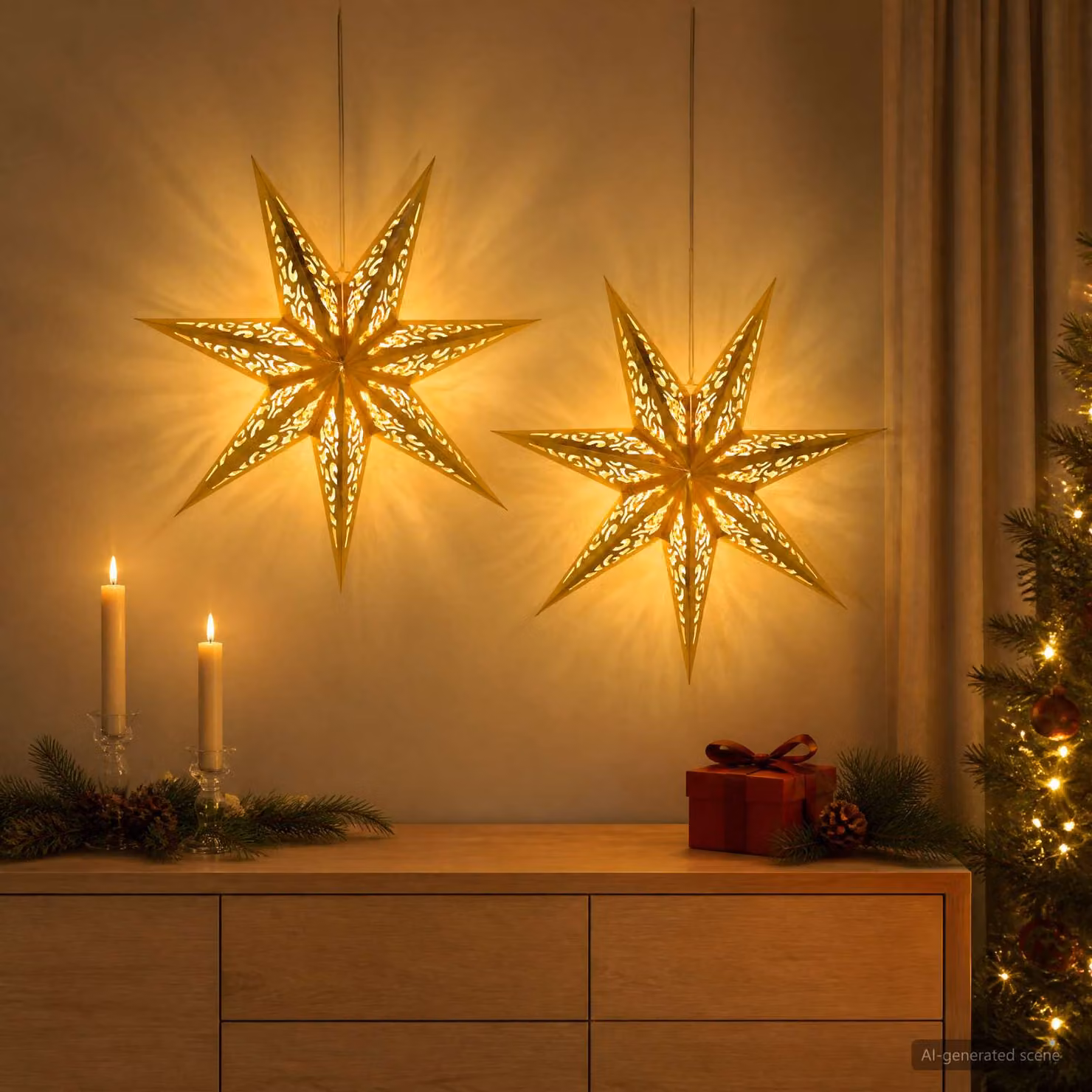 vidaXL Illuminazione Natalizia RAAHE 2 pz 10 LED Bianco caldo