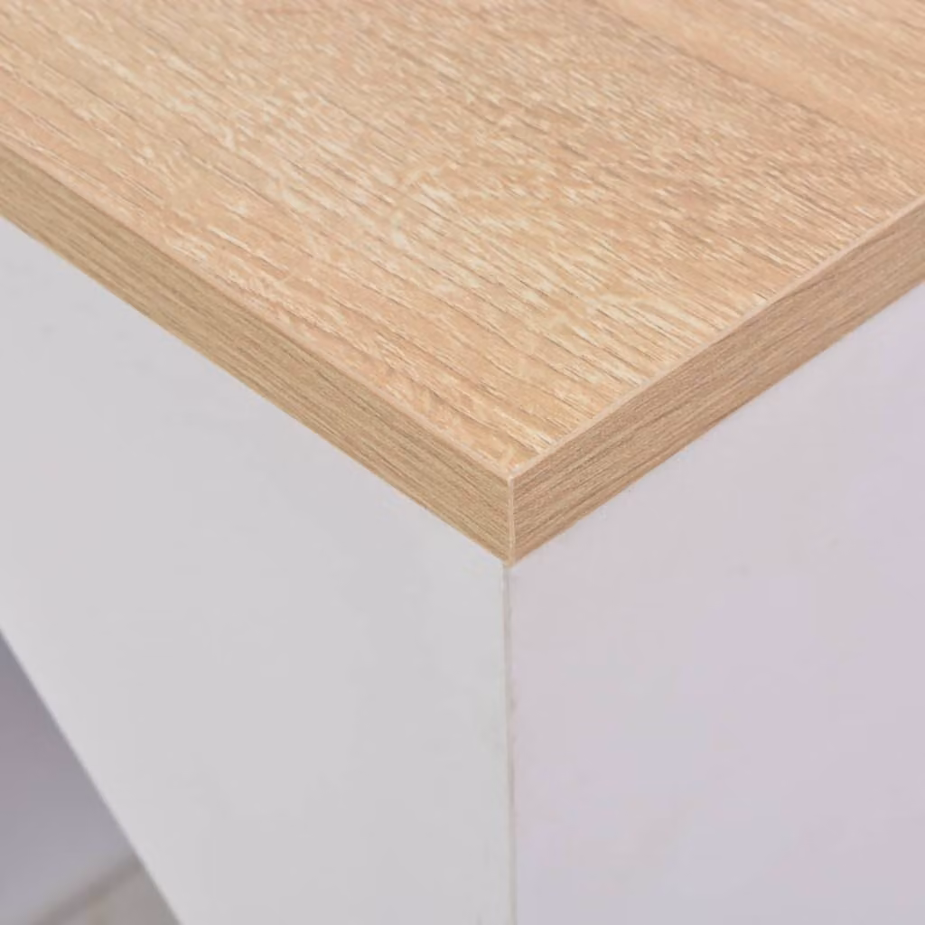 vidaXL Tavolo da bar con armadio bianco 115 x 59 x 200 cm