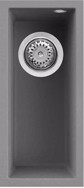 Lavello da incasso sottotop Elleci Quadra 50 con 1 vasca in Metaltek Grigio Titanium L: 44 cm, P: 20 cm