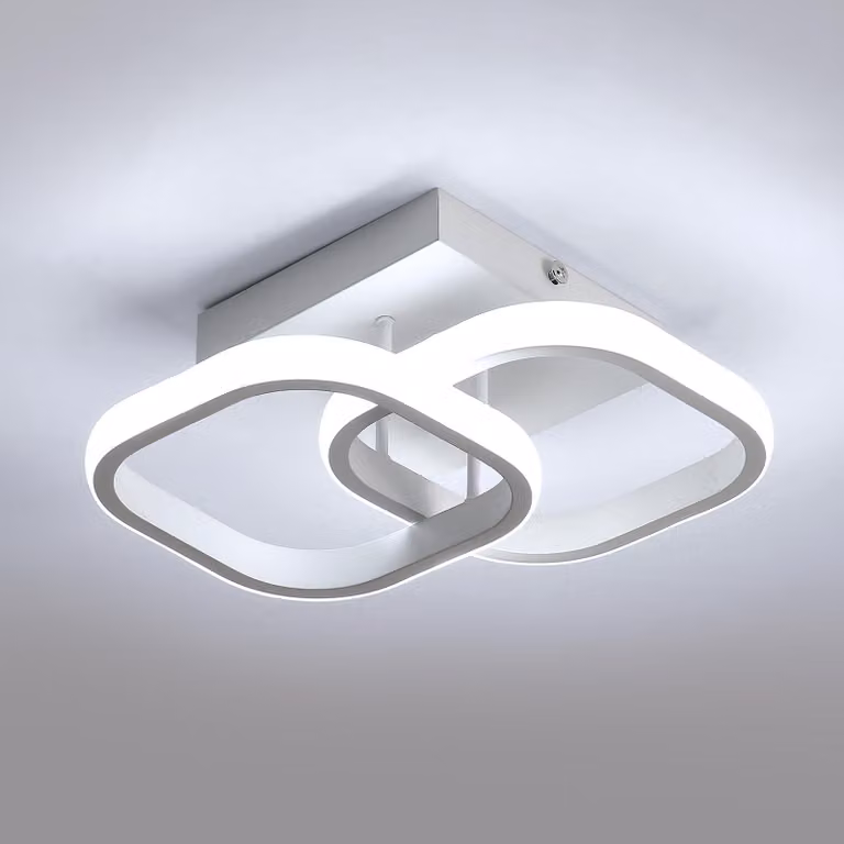 Lampada da soffitto a LED Osairous, design moderno, 22W, 6500K, 2550LM, colore bianco e nero