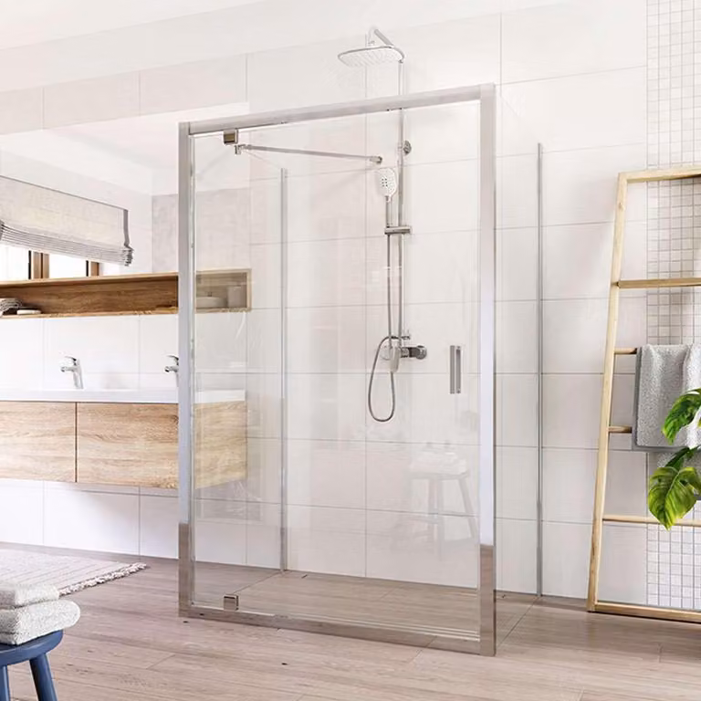 Mereo Cabina doccia Lima, rettangolare a U, girevole, 100x90x100 cm, cromo ALU, vetro Clear - CK87873K