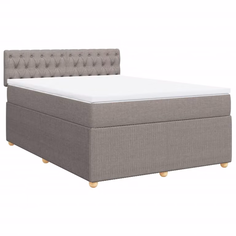 Giroletto a Molle con Materasso Tortora 160x200 cm in Tessuto