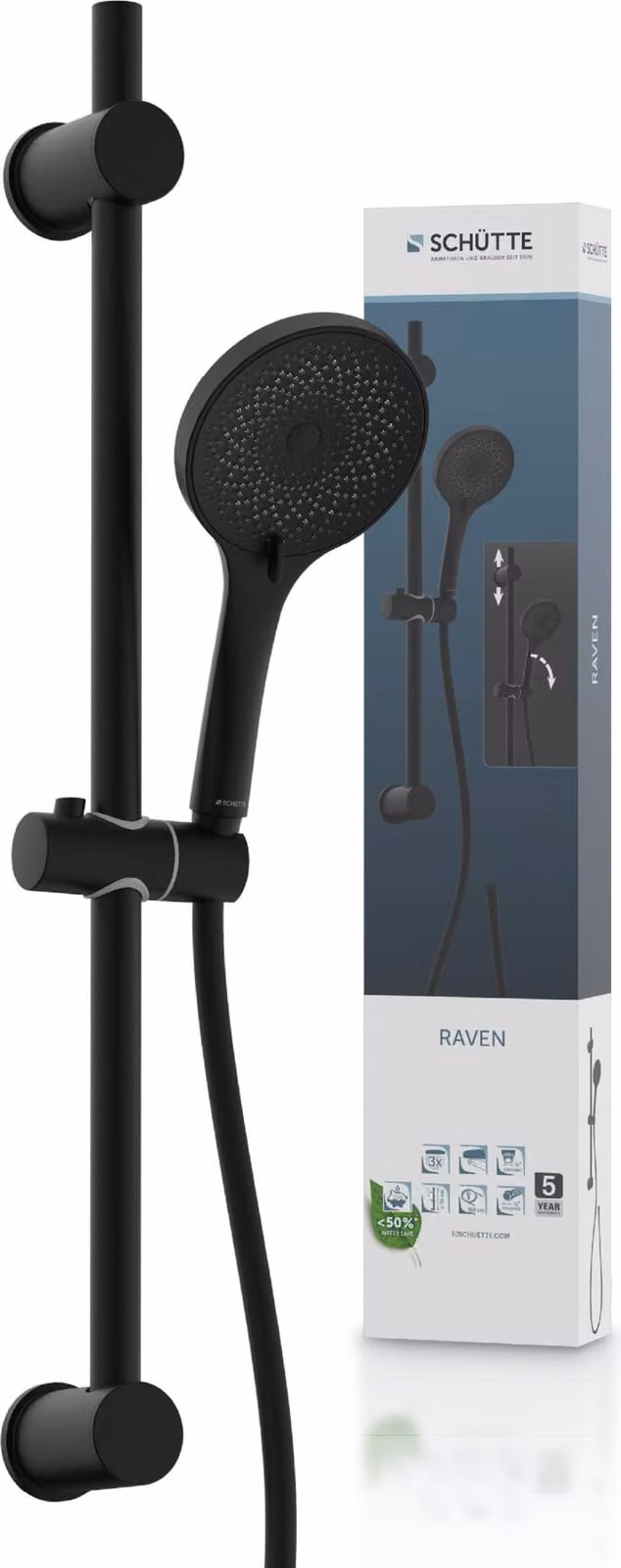 Set doccia SCHÜTTE RAVEN, nero opaco