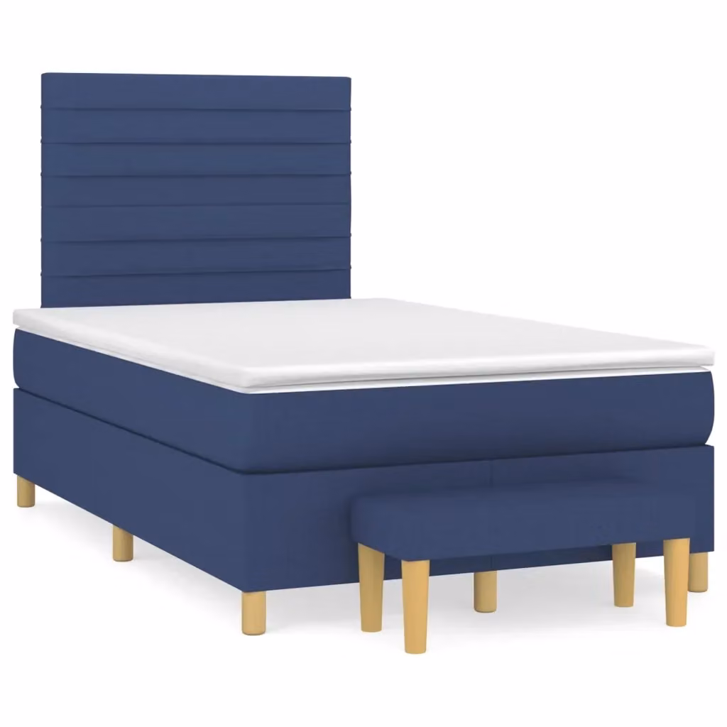 Letto Ibrido con Giroletto a Molle e Materasso vidaXL Blu e Bianco L/P: 120 x 200 cm – 2