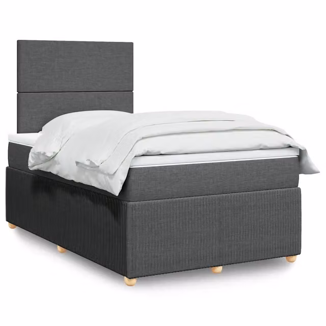 Letto Ibrido con Giroletto a Molle e Materasso vidaXL Grigio e Bianco L/P: 120 x 200 cm