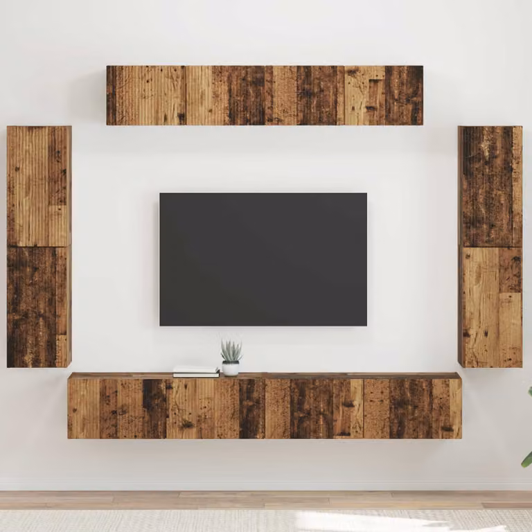 Mobile TV moderno vidaXL in legno marrone con 8 scomparti per il tuo soggiorno