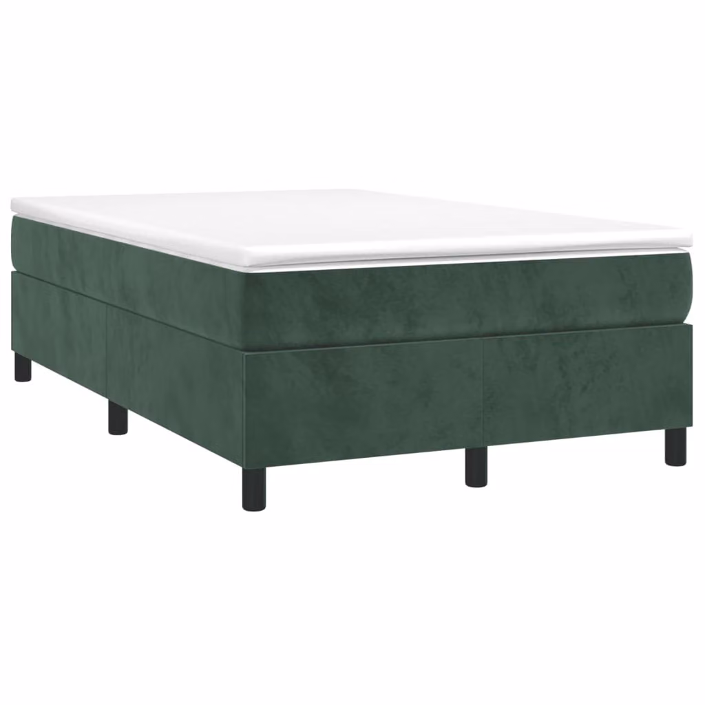 Maison Exclusive - Letto boxspring con materasso verde scuro 120x190 cm velluto