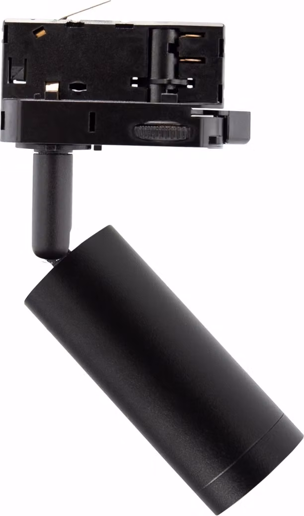 Faretto trifase GU11/MR11 35 mm 230 V IP20 36x95x175 mm nero MADARA SLIM – per binario elettrificato