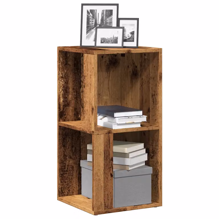 Mobile angolare vidaXL in legno antico marrone con pannello posteriore L/P/H: 33 x 33 x 67 cm