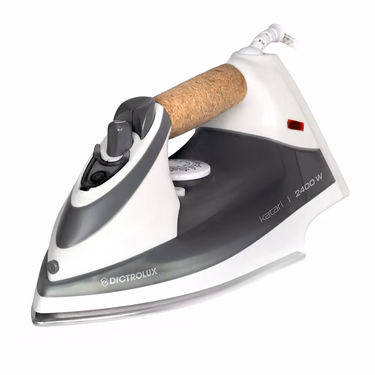 Ferro da stiro Dictrolux Katari bianco con vapore verticale e funzione anticalcare da 2400 Watt