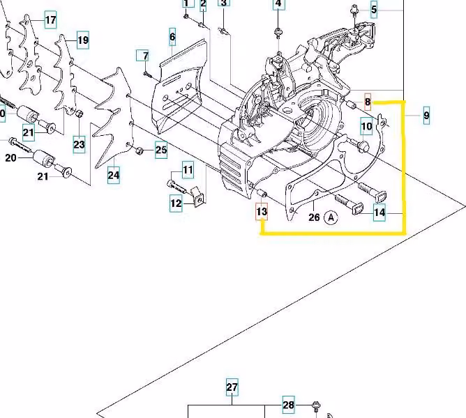 Manicotto per sega 395 XP Husqvarna 593806001