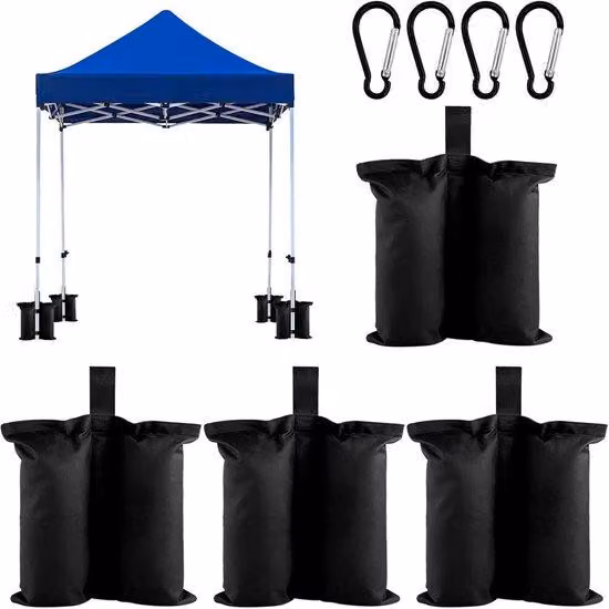 Set di zavorre per 4 piedini da gazebo - robusti picchetti per gazebo - tessuto Oxford idrorepellente - resistente all'abrasione - per tende da esterno, gazebo e tende